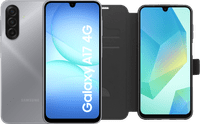 Samsung Galaxy A17 128 Go Gris 5G + BlueBuilt Book Case Noir