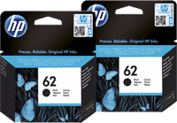 HP 62 Cartouches Noir Lot de 2