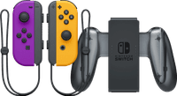 Nintendo Switch Set Joy-Con Mauve Néon/Orange Néon + Nintendo Switch Support de Recharge Joy-Con