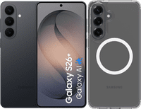 Samsung Galaxy S26 Plus 512GB Zwart 5G + BlueBuilt Back Cover met Magneet Transparant