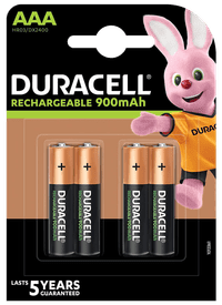 Piles AAA Duracell Recharge Ultra 4 pièces