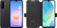 Samsung Galaxy A18 128GB Zwart 4G + BlueBuilt Book Case Zwart