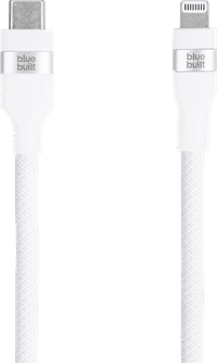 BlueBuilt Usb C naar Lightning Kabel 3m Nylon Wit