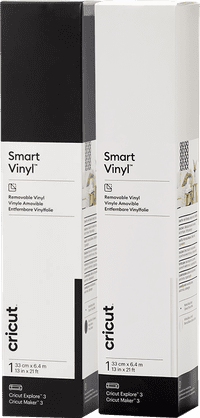 Cricut Smart Vinyl Amovible 33 x 640 Noir et Blanc Lot de 2