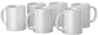 Cricut Mug 350 Millilitres Lot de 6 (Blanc)