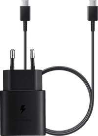 Samsung Super Fast Charging Oplader 25W + Usb C Kabel 1m Kunststof Zwart
