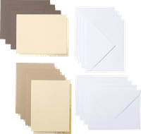 Cricut Cut-Away Cards Neutrals A2 (10,8 cm x 14 cm) Lot de 8