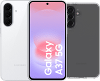 Samsung Galaxy A37 128GB White 5G + BlueBuilt Back Cover Transparent