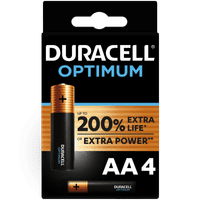 Duracell Alkaline Optimum AA-batterijen 4 stuks