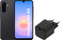 Samsung Galaxy A18 128GB Zwart 4G + BlueBuilt Oplader 30 Watt Zwart