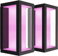 Philips Hue Impress muurlamp White and Color zwart smal duo pack