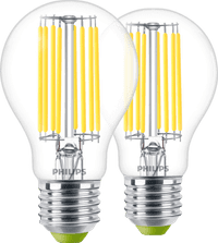 Philips Ampoule à Filament LED - 4 W - E27 - Lumière Blanche Chaude Lot de 2