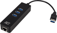 ACT USB Hub 3.2 with 3 USB-A Ports and Ethernet