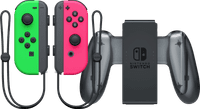 Nintendo Switch Joy-Con Set Splatoon Green / Pink + Nintendo Switch Joy-Con Charge Grip
