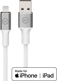 BlueBuilt USB-A to Lightning Cable 3m Nylon White