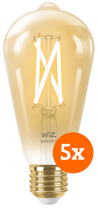 WiZ Smart Filament lamp Edison 5-pack - Warm tot Koelwit Licht - E27