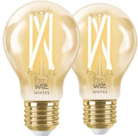 WiZ Smart Filament Light Standard Gold 2-pack - Warm to Cool White Light - E27
