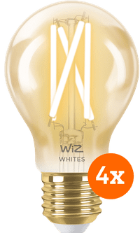 WiZ Smart Filament Light Standard Gold 4-pack - Warm to Cool White Light - E27