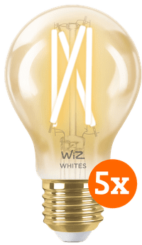 WiZ Smart Filament Light Standard Gold 5-pack - Warm to Cool White Light - E27