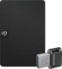 Seagate Expansion Portable 1TB + Samsung Fit Plus USB 128GB