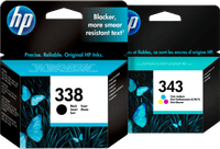 HP 338/343 Cartridge Combo Pack