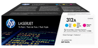 HP 312A LaserJet Toner Cartridge Cyan/Magenta/Yellow 3-pack