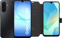 Samsung Galaxy A17 128GB Zwart 5G + BlueBuilt Book Case Zwart