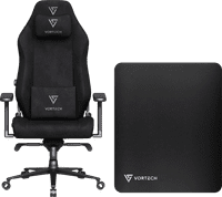 Vortech Prestige Plus Gamestoel Zwart + Vortech Vloermat Zwa