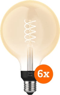 Philips Hue Filament Light White Globe XL E27 - 2023 - 6-pack