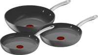 Tefal Renew+ Set de Poêles à Frire Céramique 24 + 28 cm + Wok 28 cm