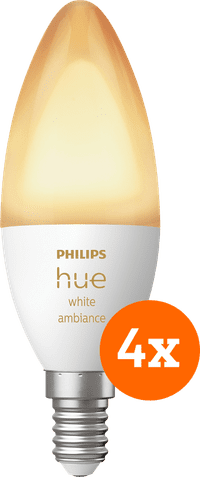 Philips Hue Ampoule Bougie White Ambiance E14 Lot de 4