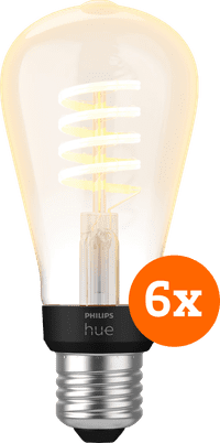 Philips Hue Filament White Ambiance Edison Lot de 6