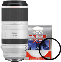 Canon RF 100-500 mm f/4.5-7.1L IS USM + Hoya Filtre UV