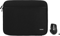 BlueBuilt Laptophoes breedte 33 cm 14 inch M Zwart + Maximus Muis