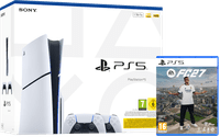 PlayStation 5 Slim Disc Edition + EA Sports FC 27 + Manette Supplémentaire Blanc