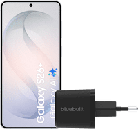 Samsung Galaxy S26 Plus 512GB White 5G + BlueBuilt Charger 45W Black