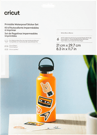 Cricut Water-resistant Sticker Set White A4 (6 sheets)