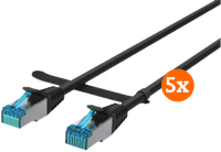 BlueBuilt Network Cable STP CAT6 0.5m Black 5-pack