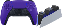 Sony PlayStation 5 DualSense Manette Sans Fil Galactic Purple + BlueBuilt Station de Charge