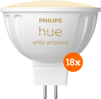 Philips Hue Spot White Ambiance MR16 Lot de 18