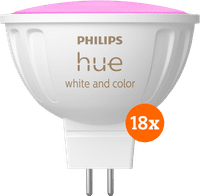 Philips Hue Spot White and Color MR16 Lot de 18