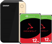 QNAP TS-264-8G + Seagate Ironwolf 12 To Lot de 2