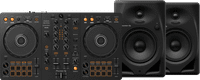 Pioneer DJ DDJ-FLX4 + Pioneer DJ DM-50D Zwart