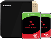 QNAP TS-464-8G + Seagate IronWolf 12 To Lot de 2