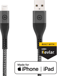 BlueBuilt USB-A to Lightning Cable 1.5m Kevlar Black