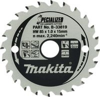Makita Lame pour Scies Circulaires Stratifié Specialized 85x15x1,0 24T