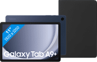 Samsung Galaxy Tab A9 Plus 11 Pouces 128 Go Wifi Bleu + BlueBuilt Book Case Noir