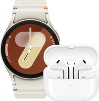 Samsung Galaxy Watch 7 4G Crème 40mm + Galaxy Buds3 Wit