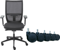 Euroseats Curve Chaise de Bureau + Roues pour Sols Durs