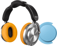 Dyson OnTrac Aluminium met oorschelp Blauw